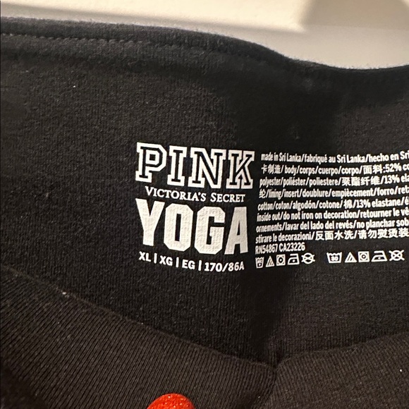 Victoria's Secret Kids Black Leggings with White Detail - Picture 2 of 4